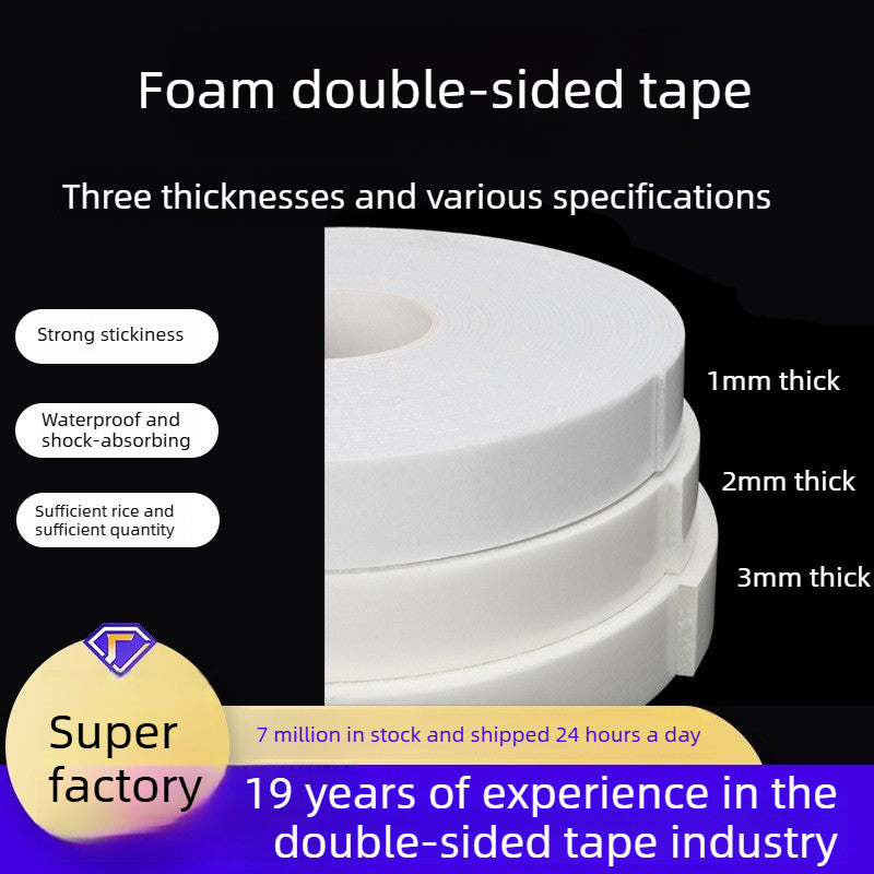 Foam double-sided tape Thickened fixed billboard double-sided tape KT board Aluminum plastic board Photo frame Special sponge glue