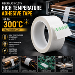 White Glass Cloth Tape Heat Resistant Insulation Fiberglass Adhesive Tape for Electrical Industrial Protection